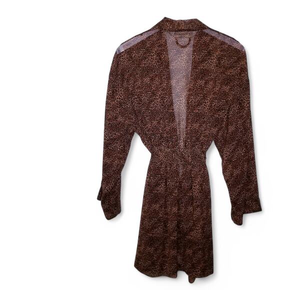Victoria's Secret Leopard Animal Print Sheer Chiffon Robe - Size - Picture 8 of 10